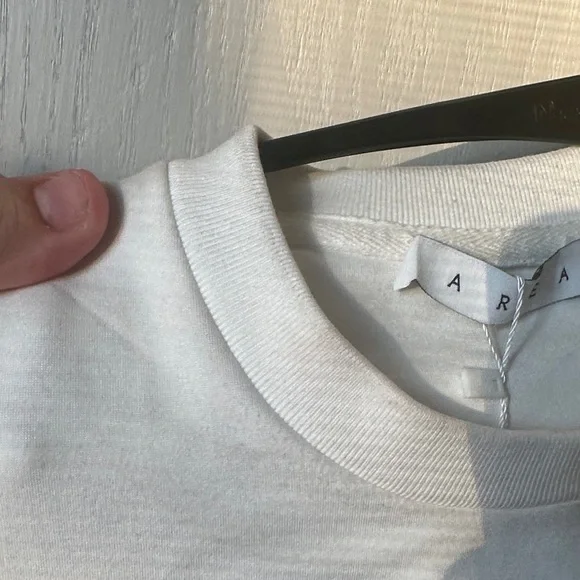 AREA White Crop Top with Silver Embellishments - Picture 5 of 12